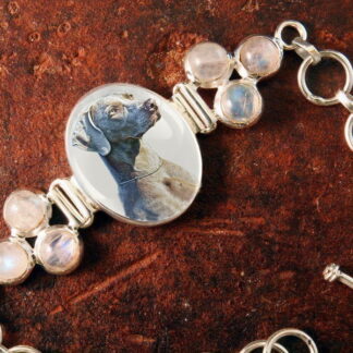 Sterling Silver Memory Bracelet, with Moonstones